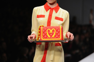 Illustration for article titled Moschino's Fall Collection Featured a High-Fashion McDonald's Uniform